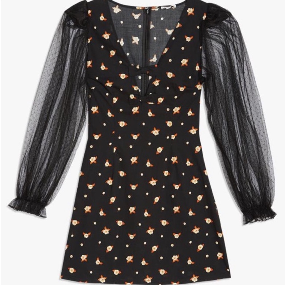 WeWoreWhat Sadie black floral dress / cover up